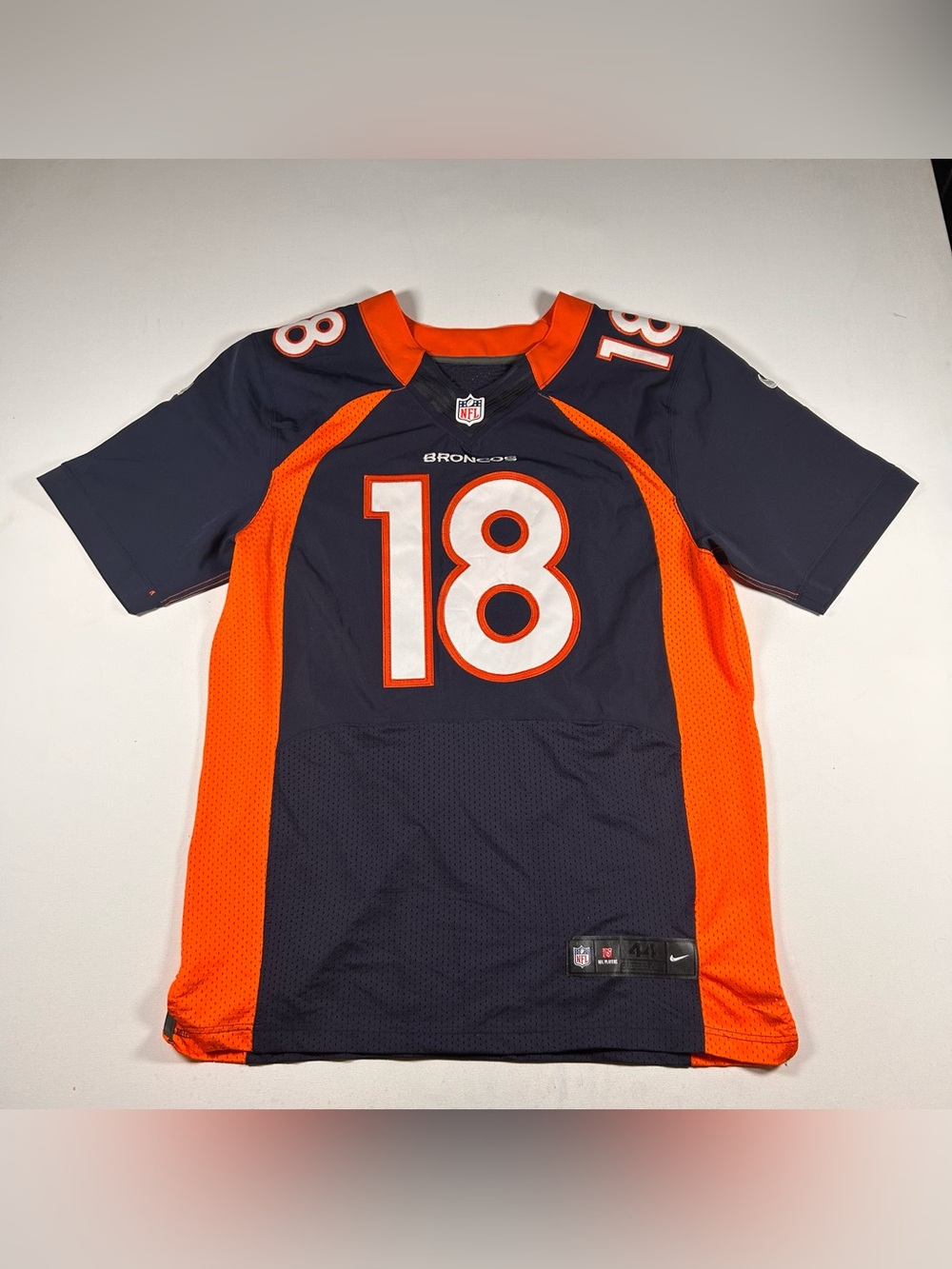 Nike NFL Denver Broncos Peyton Manning #18 Navy Jersey Men's 44 Stitched (L/XL)